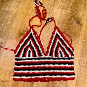 Red White & Blue Crochet Tank Top NWT!